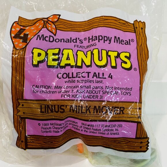NEW VNTG McDonald’s 1989 Peanuts #4 "Linus’ Milk Mover" In Original Packaging - Picture 1 of 3